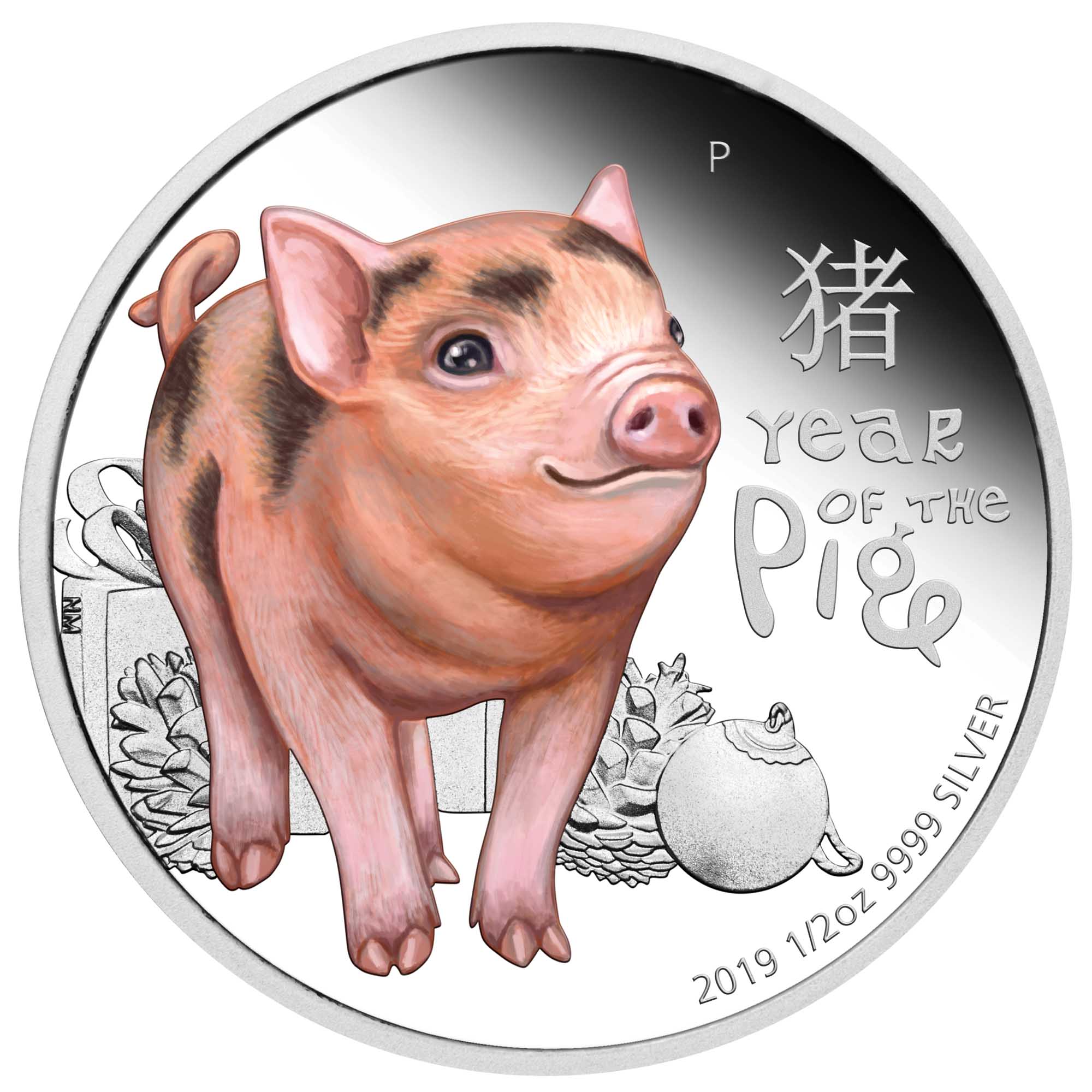 Pig 2019 1 494-3 1/2 oz Silver Perth Mint Baby Pig Proof Coin 2019
