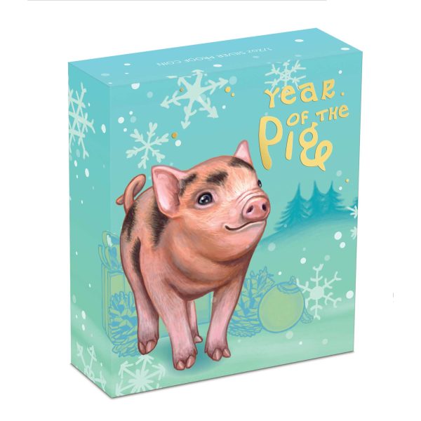 Pig 2019 4 494-3 1/2 oz Silver Perth Mint Baby Pig Proof Coin 2019