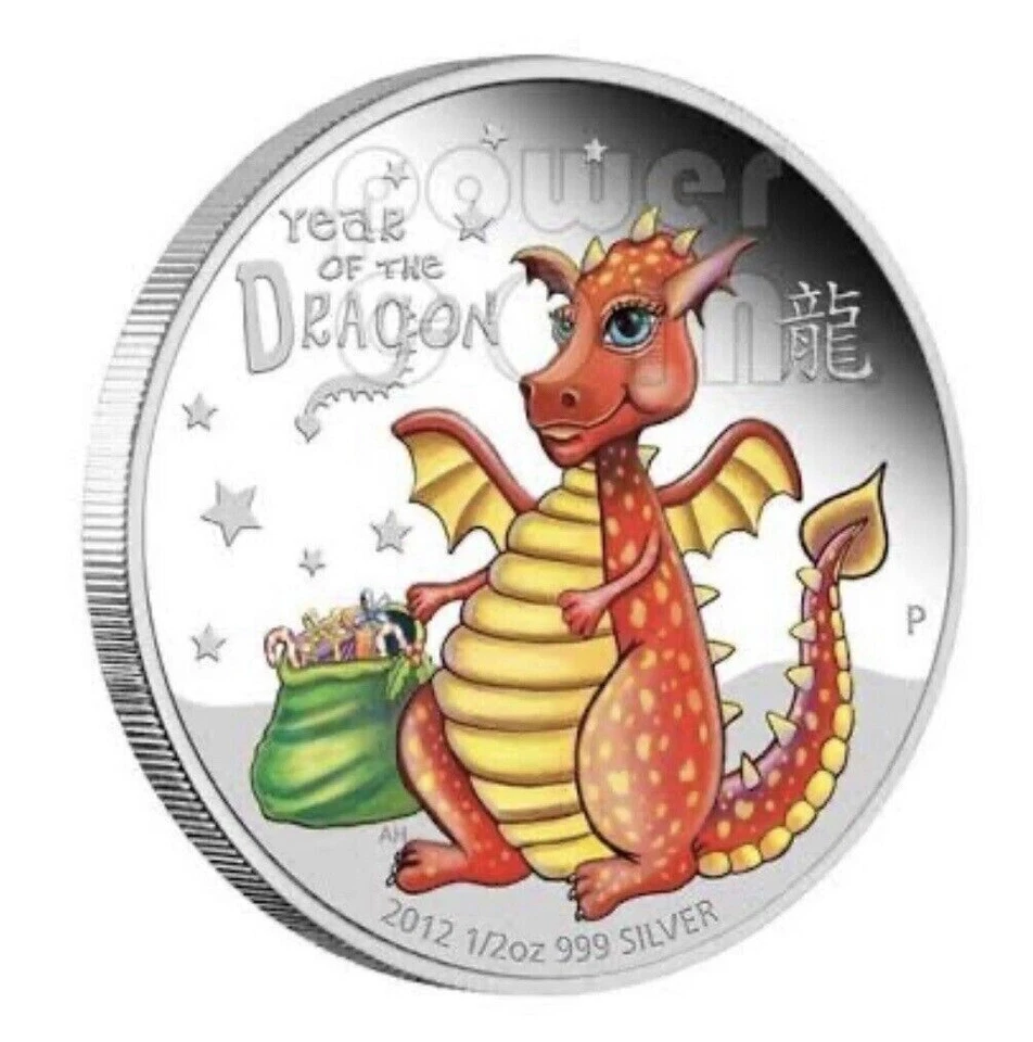 dragon 2012 60 1/2 oz Silver Perth Mint Baby Dragon Proof Coin 2012
