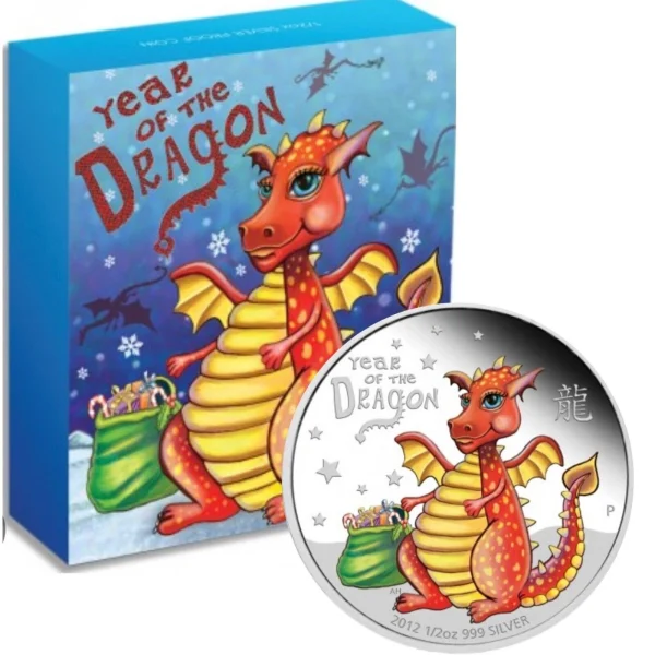 1/2 oz Silver Perth Mint Baby Dragon Proof Coin 2012