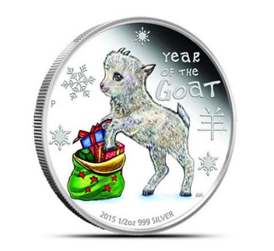 goat 1/2 oz Silver Perth Mint Baby Goat Proof Coin 2015