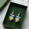 2104763e-c95f-40cc-aa57-25e0d9f25f4c Handcrafted Gemstone & Crystal Grape Drop Earrings