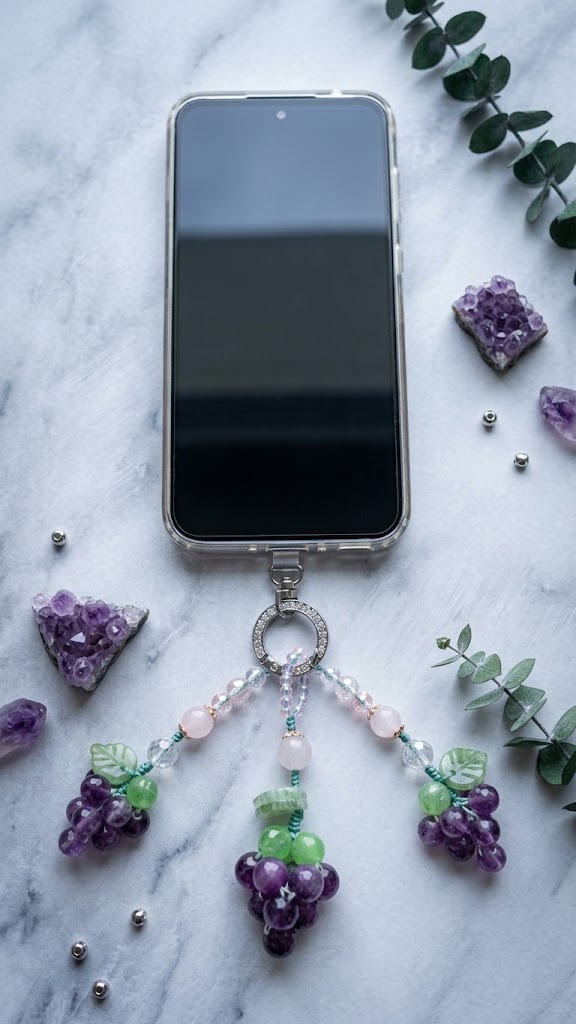2921c0a1-800c-4bf8-8b91-9cf6b9a914c6 Vineyard Grape Phone Charm & Bag Pendant