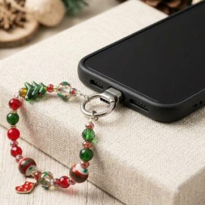 Classic Festive Crystal & Glass Charm Phone Wrist Lanyard