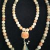 brodhi set2 Honey Jade & Carved Bodhi Cat Necklace