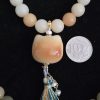 brodhi set2 size Honey Jade & Carved Bodhi Cat Necklace