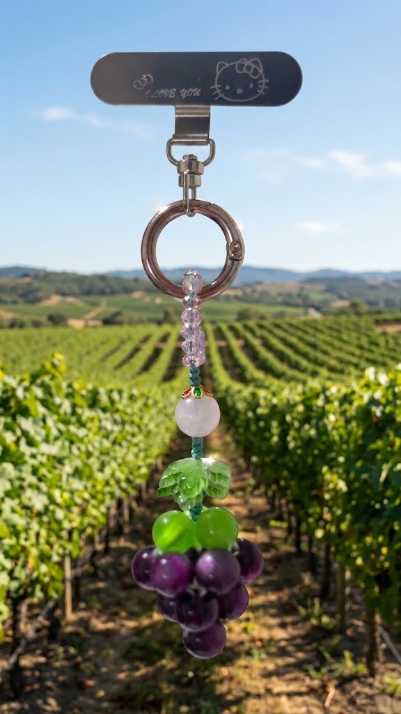 d120e933-c04a-4522-bb0d-356f9763a67e Vineyard Grape Phone Charm & Bag Pendant