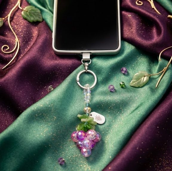 Vineyard Grape Phone Charm & Bag Pendant
